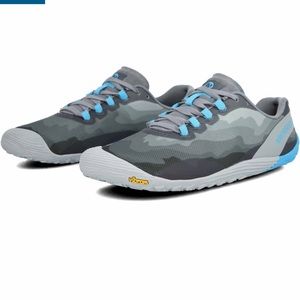 Merrell Vapor Glove 4 Barefoot Running Shoes Trail Blue Gray Womens Sz 9